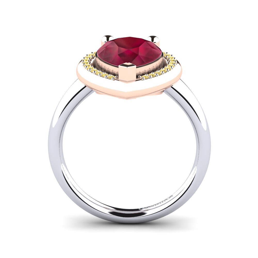 14k White & Rose Gold Engagement Ring Eranthe
