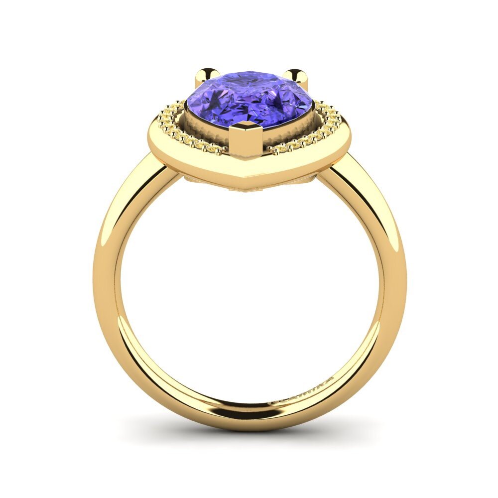 14ct Yellow Gold Tanzanite Engagement Ring Eranthe