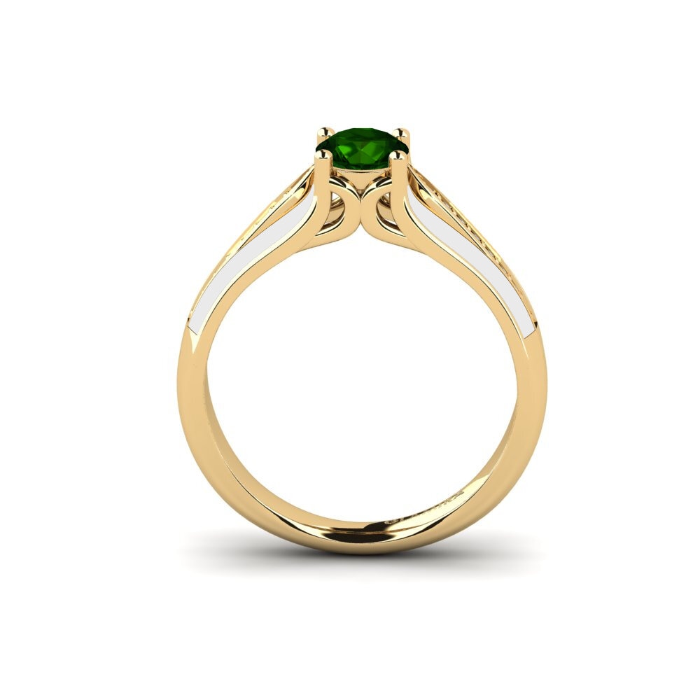 Green Tourmaline Engagement Ring Basilia