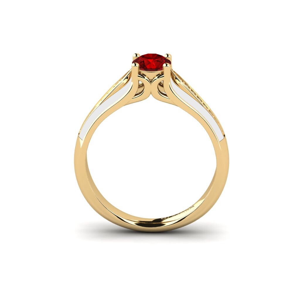 Ruby (Lab Created) Engagement Ring Basilia