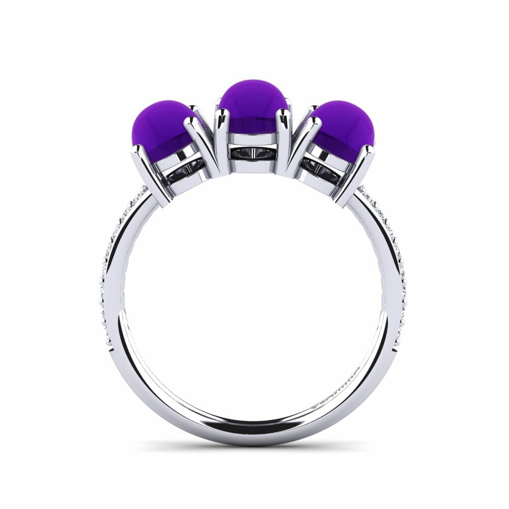 Améthyste Cabochon Bague Erga