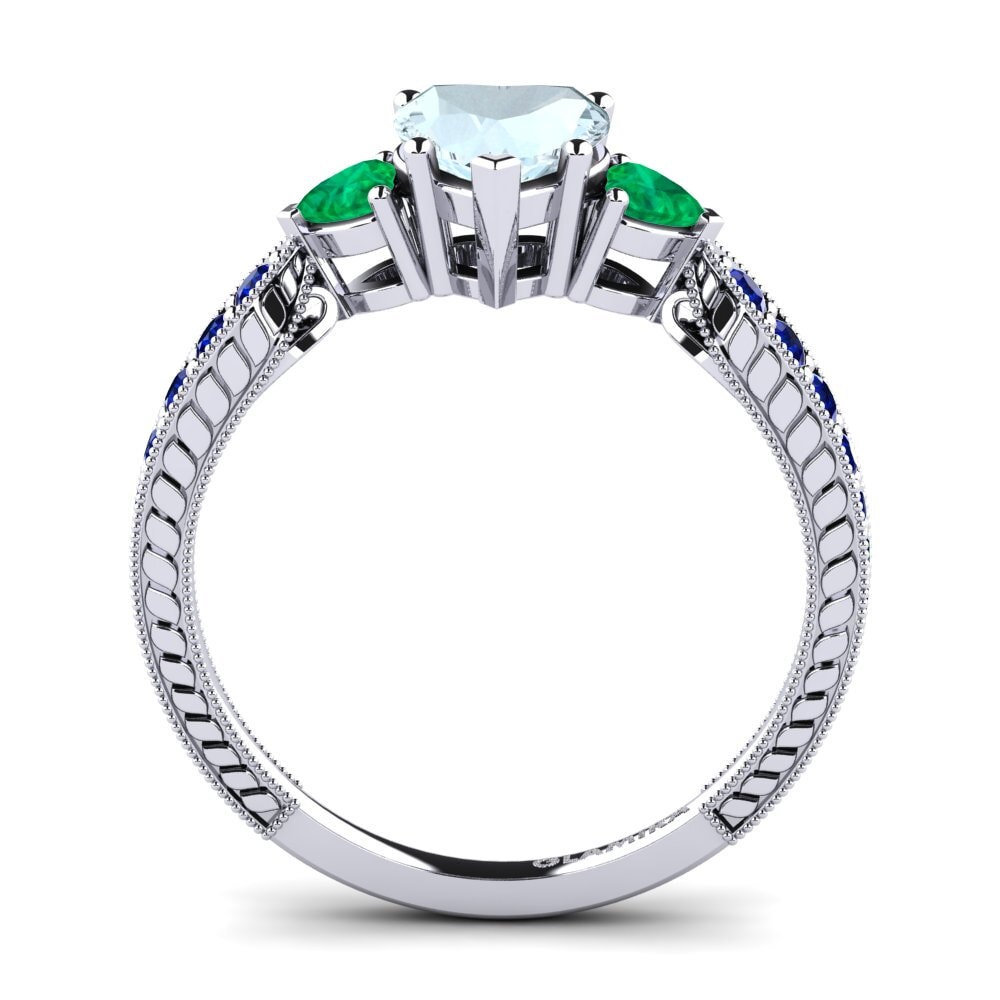 Aquamarine Engagement Ring Erica