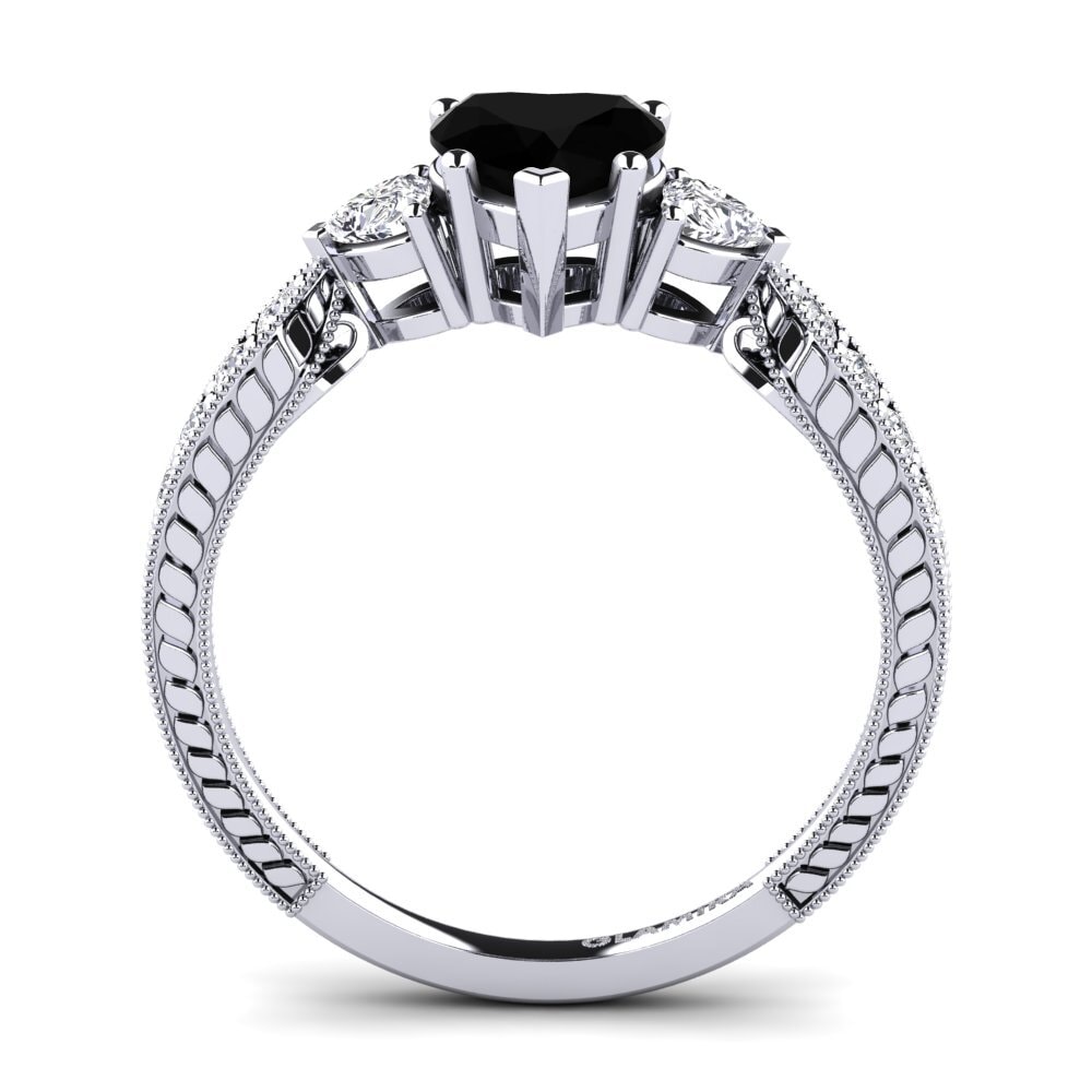 Black Diamond Engagement Ring Erica