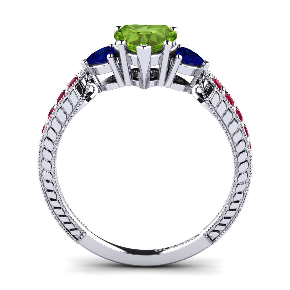 Peridot Engagement Ring Erica