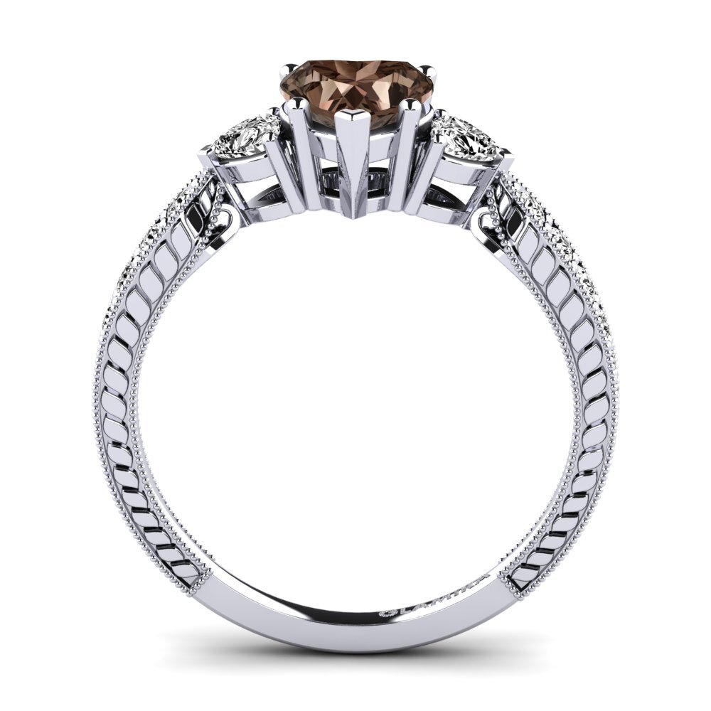 Smoky Quartz Engagement Ring Erica