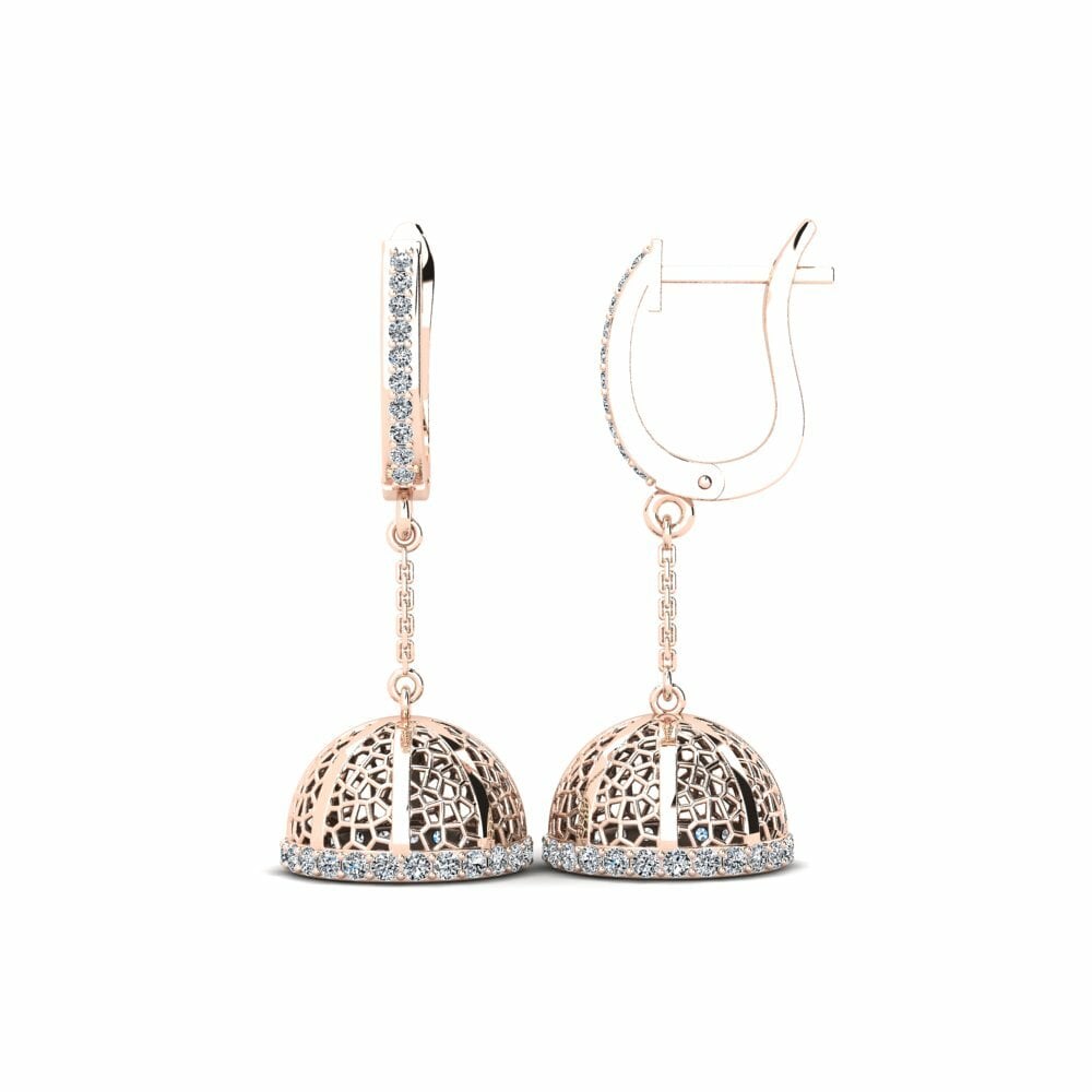 14k Oro Rosa Pendiente de mujer Ernest