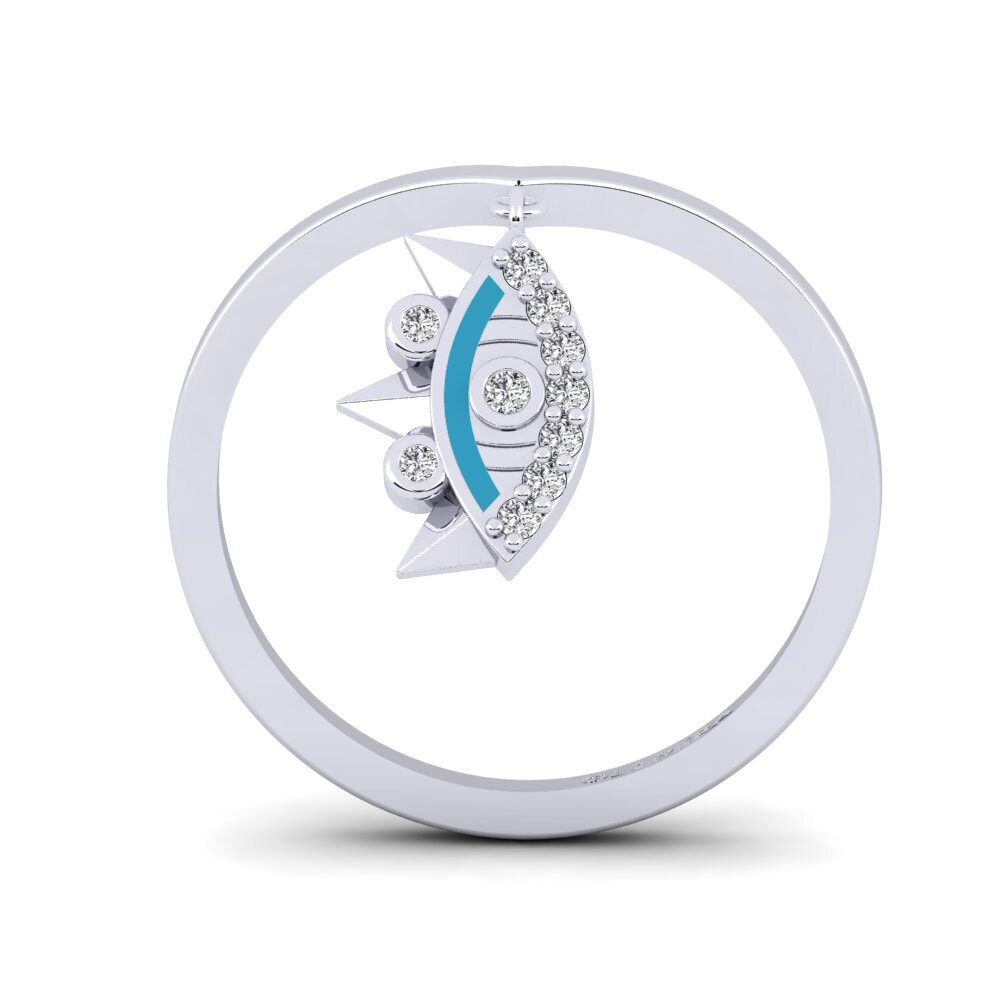 Or Blanc 14k Bague Escudona