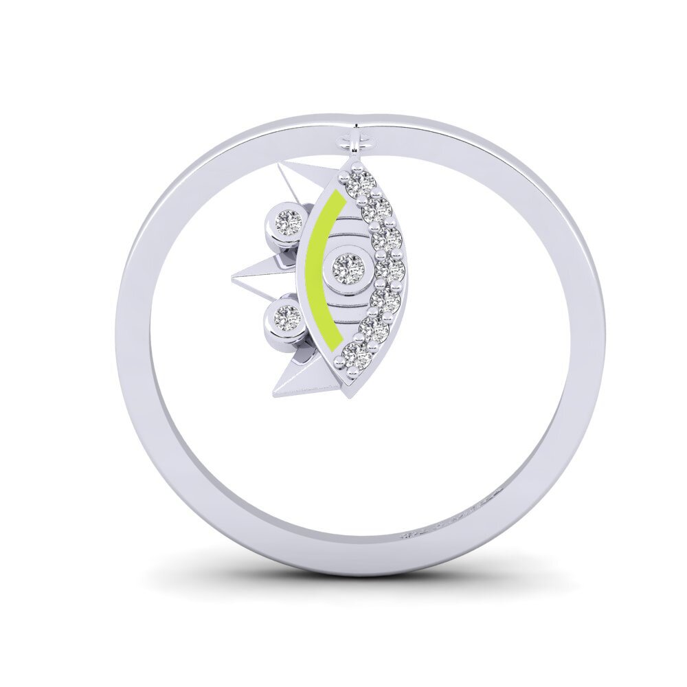 Argent Blanc Bague Escudona