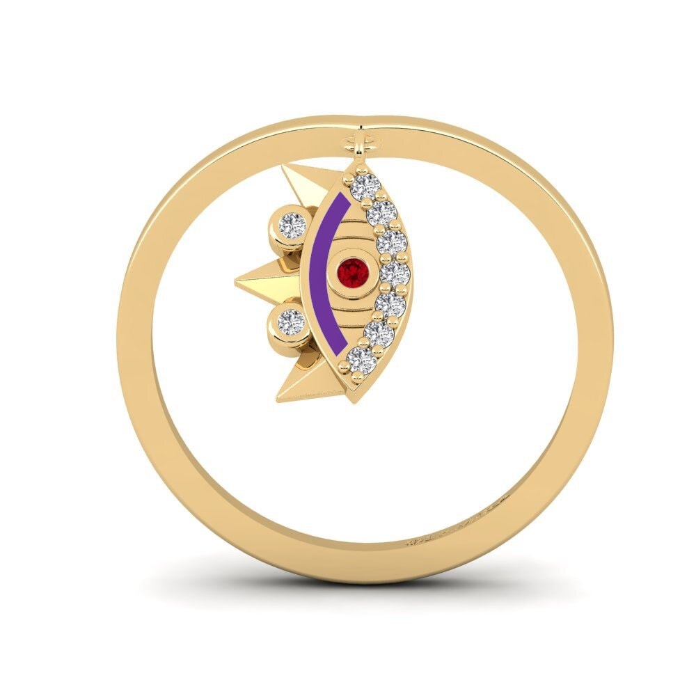 Roter Zirkonia Ring Escudona