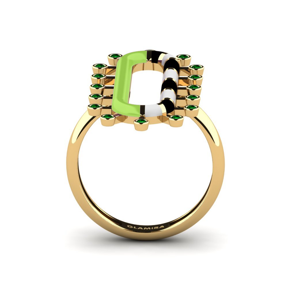Zircônia Verde Anel Espanador