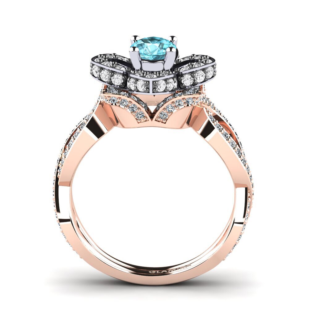 Blue Zircon Engagement Ring Essie