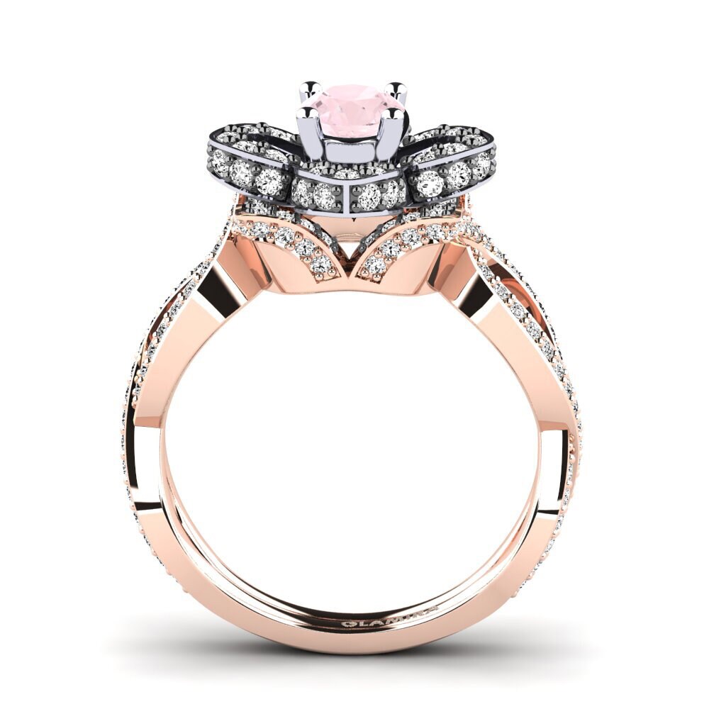 Cuarzo rosa Anillo de compromiso Essie