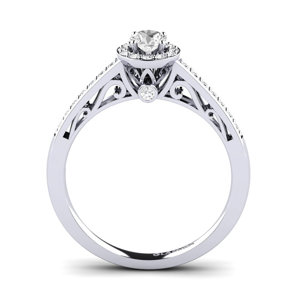 Zafiro blanco Anillo de compromiso Estelle