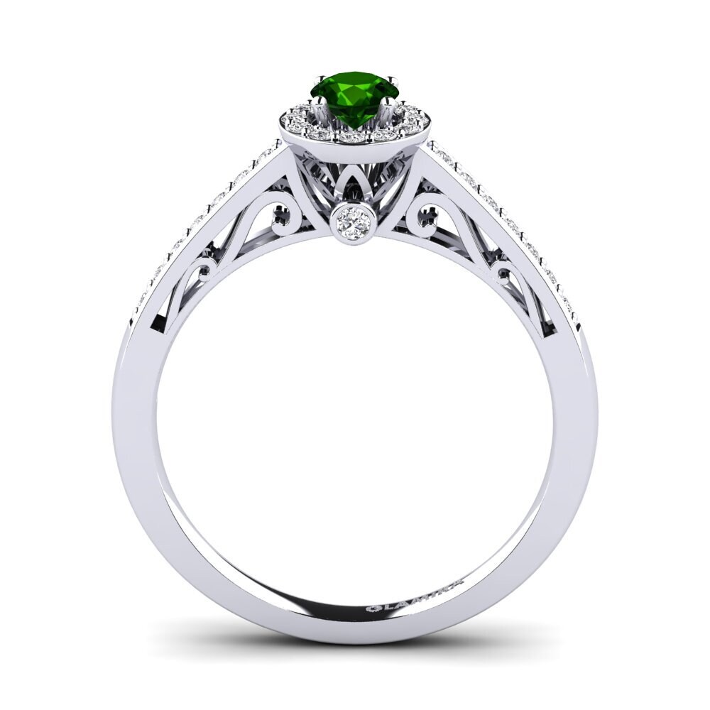 Green Tourmaline Engagement Ring Estelle
