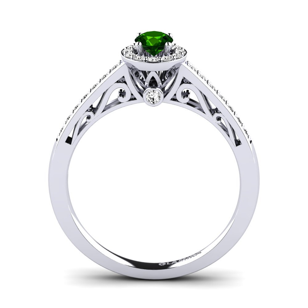 Green Tourmaline Engagement Ring Estelle