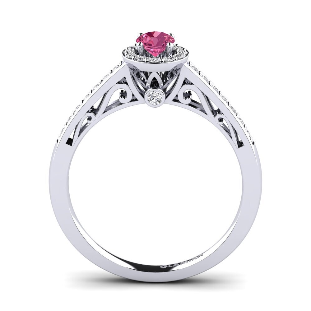 Pink Tourmaline Engagement Ring Estelle