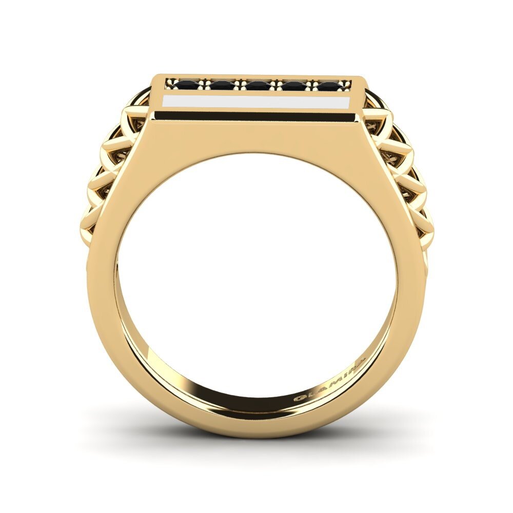 Schwarzer Diamant Pinker Ring Euckine