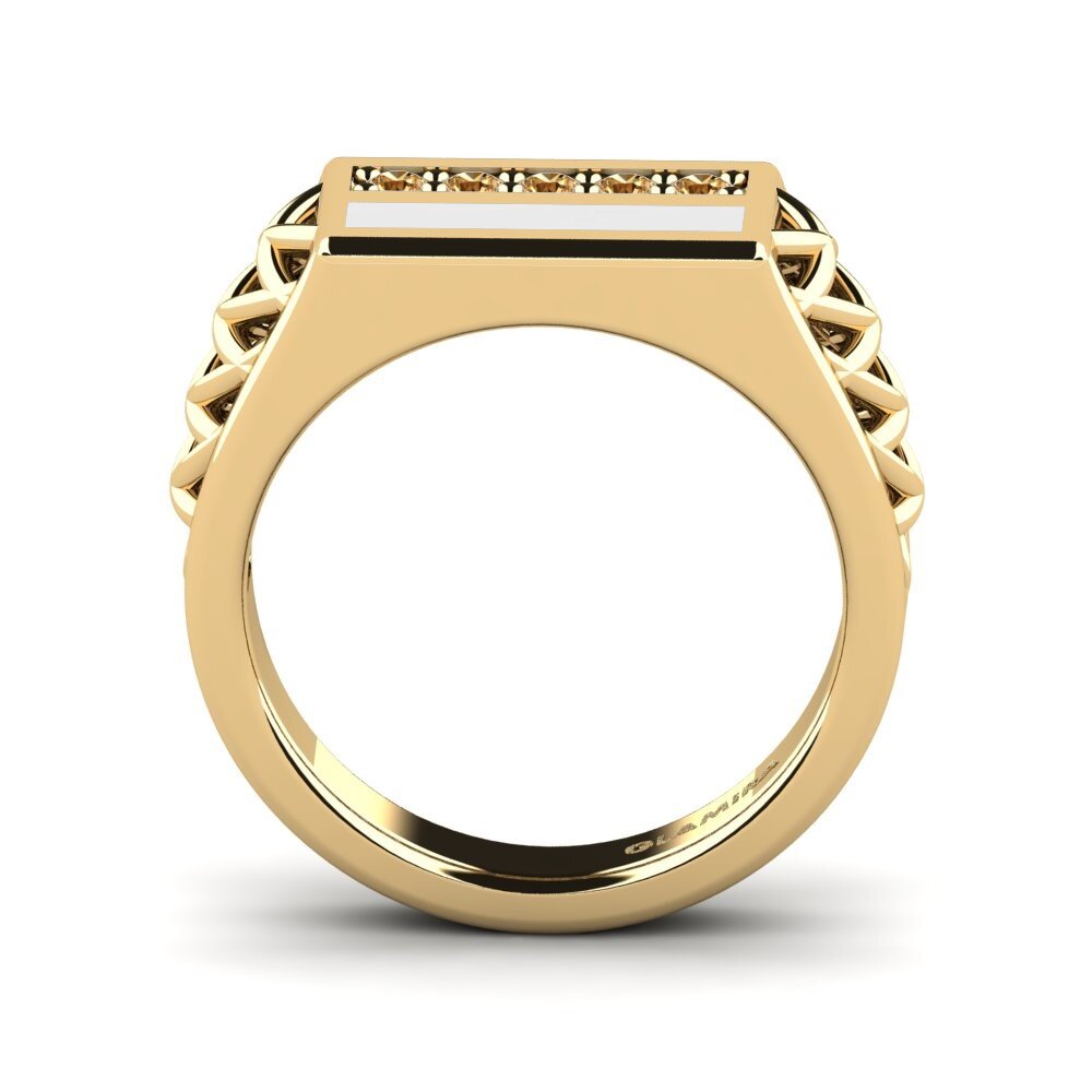 Brown Diamond Pinky Ring Euckine