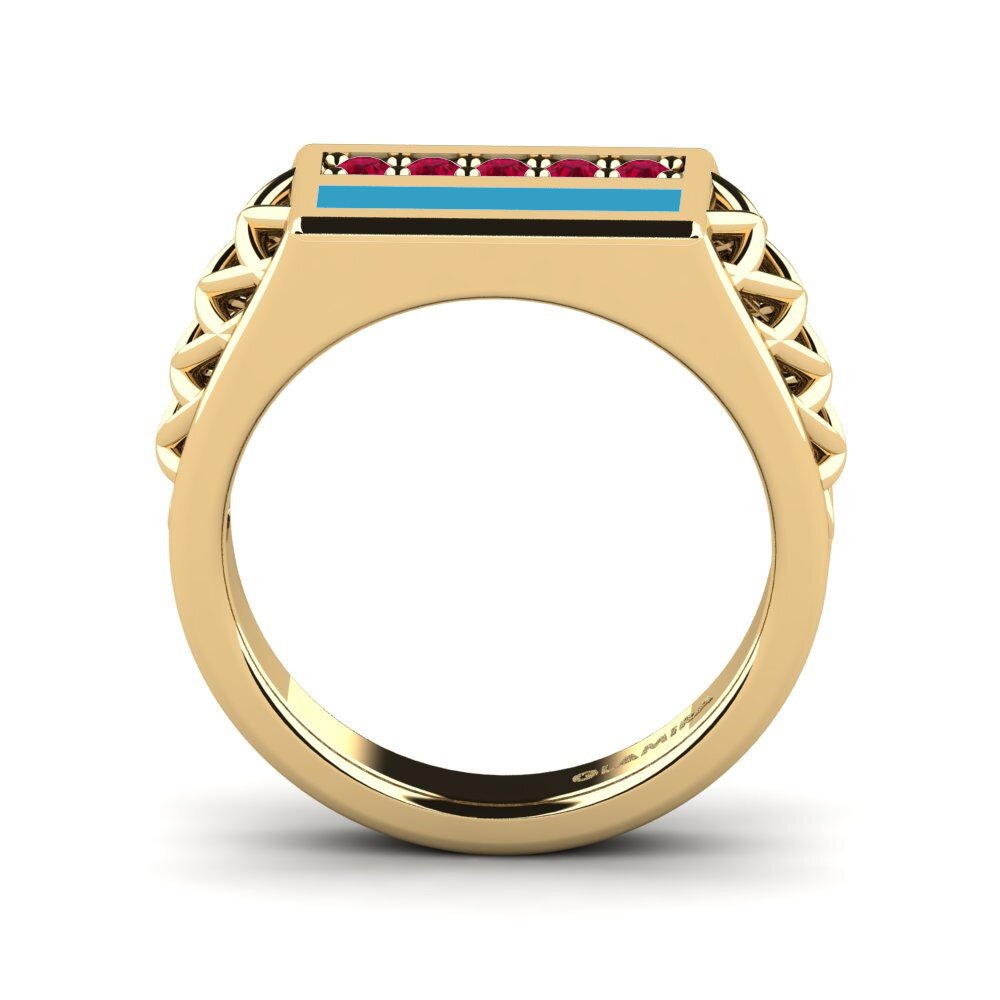 Ruby Pinky Ring Euckine