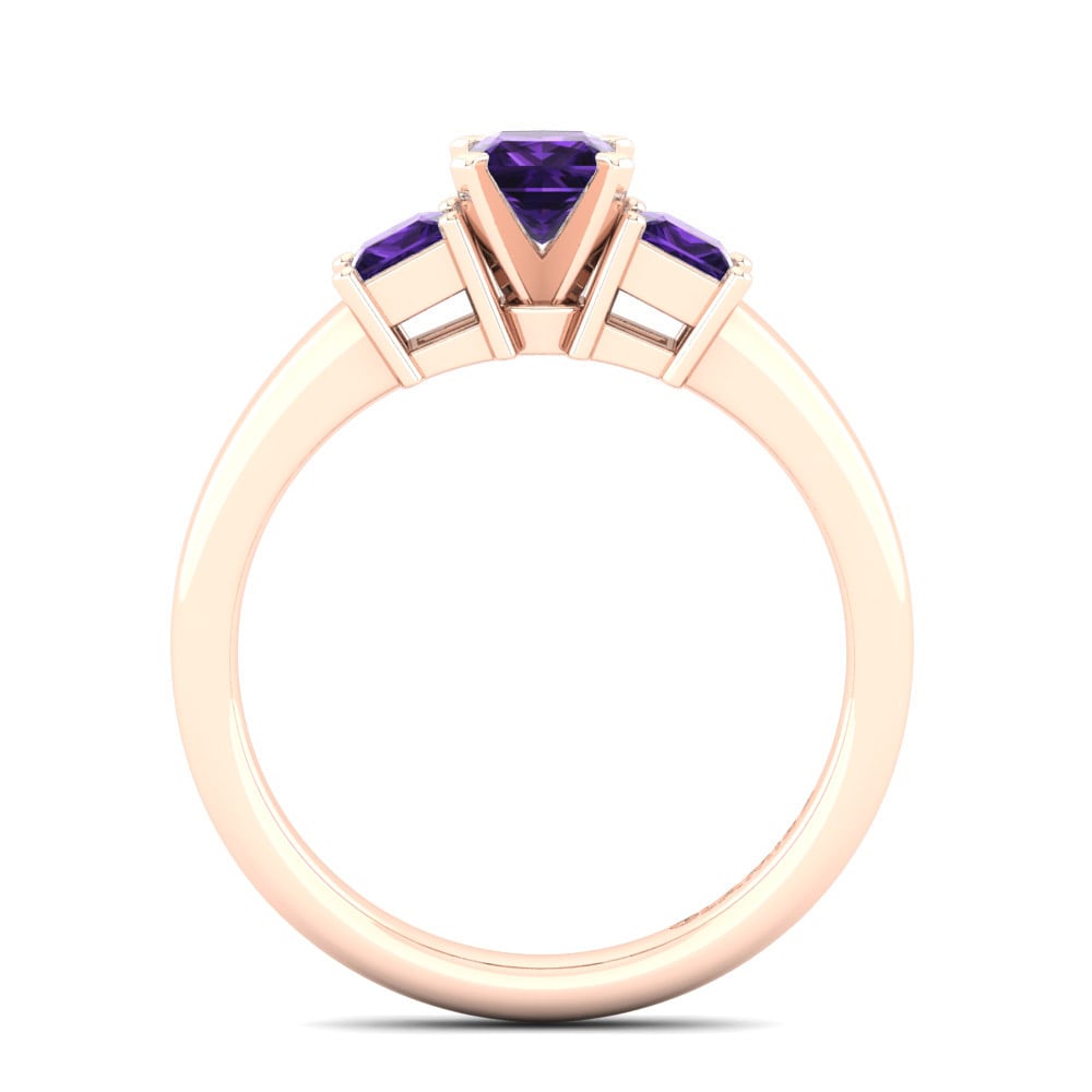 Amatista Anillo de compromiso Evanie