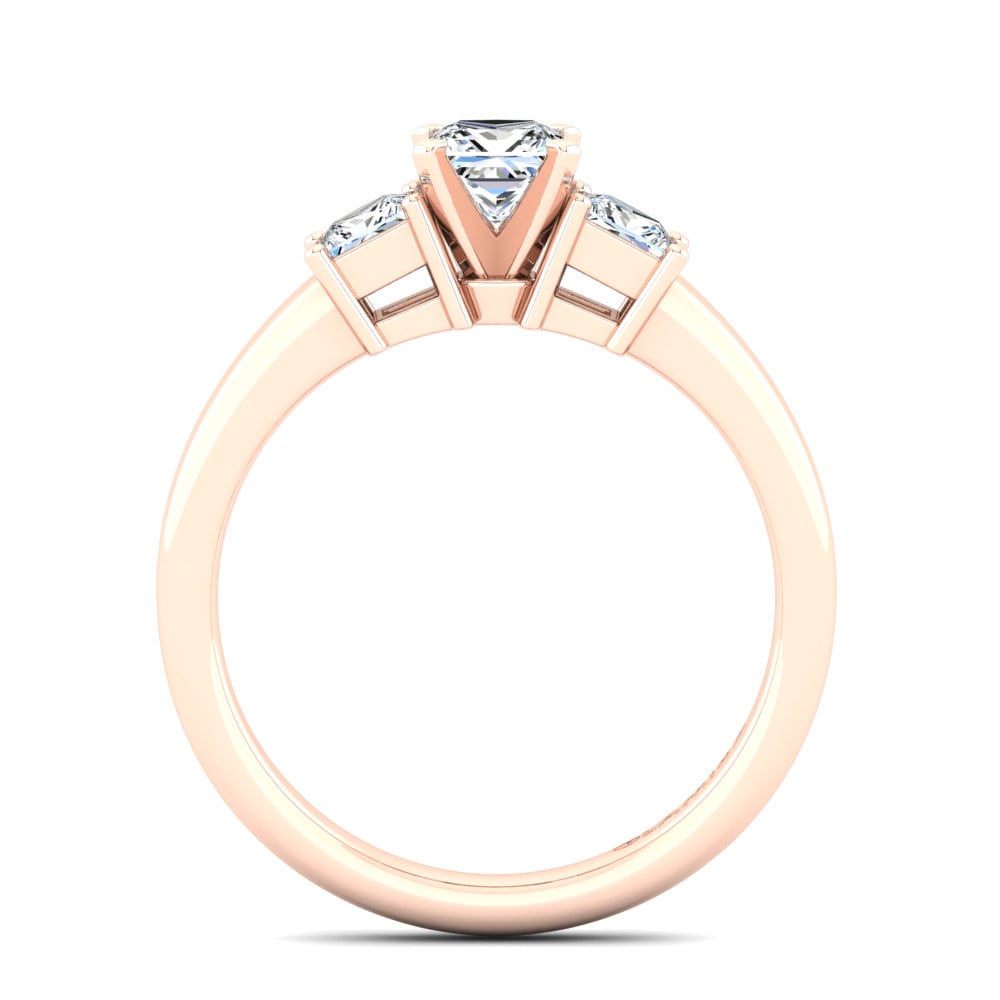 Diamante cultivado en laboratorio Anillo de compromiso Evanie