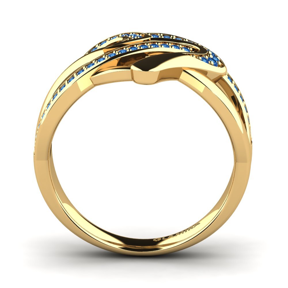 Circonita Azul Oscuro Anillo Evelina