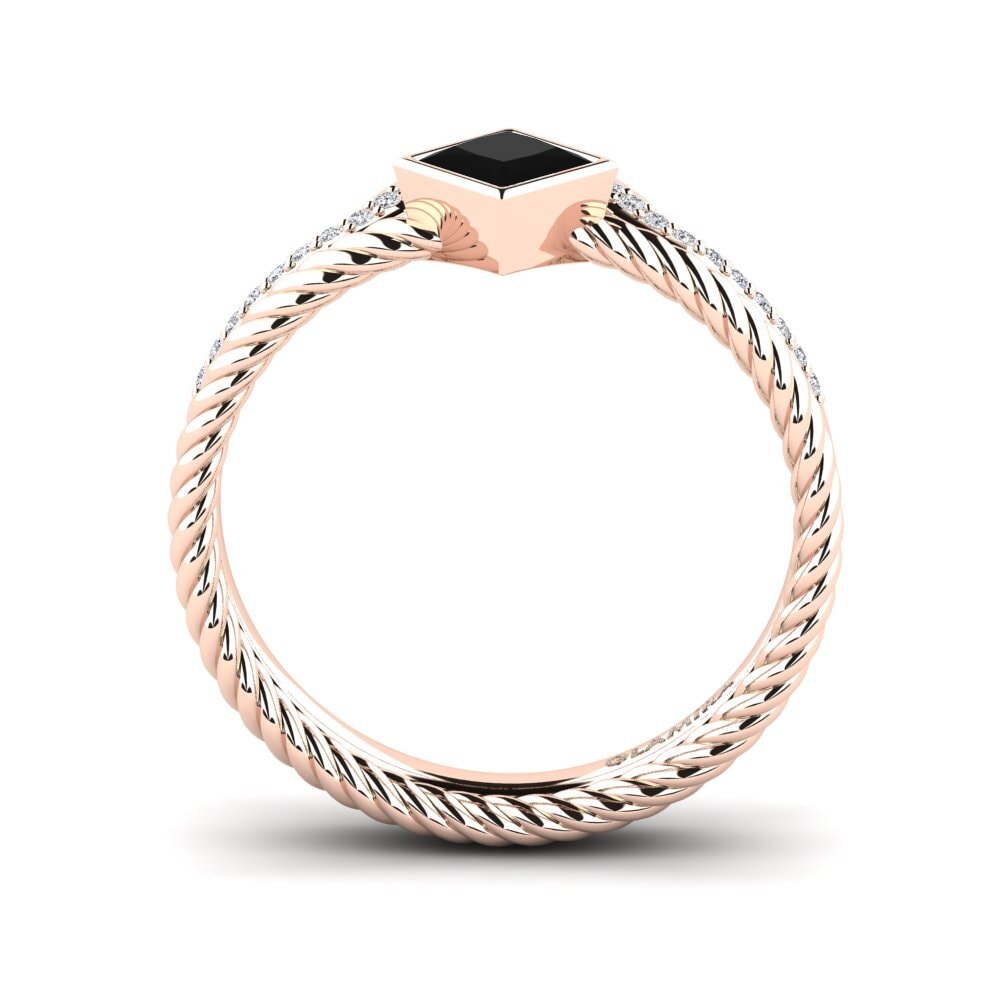 Black Diamond Engagement Ring Evelsiens