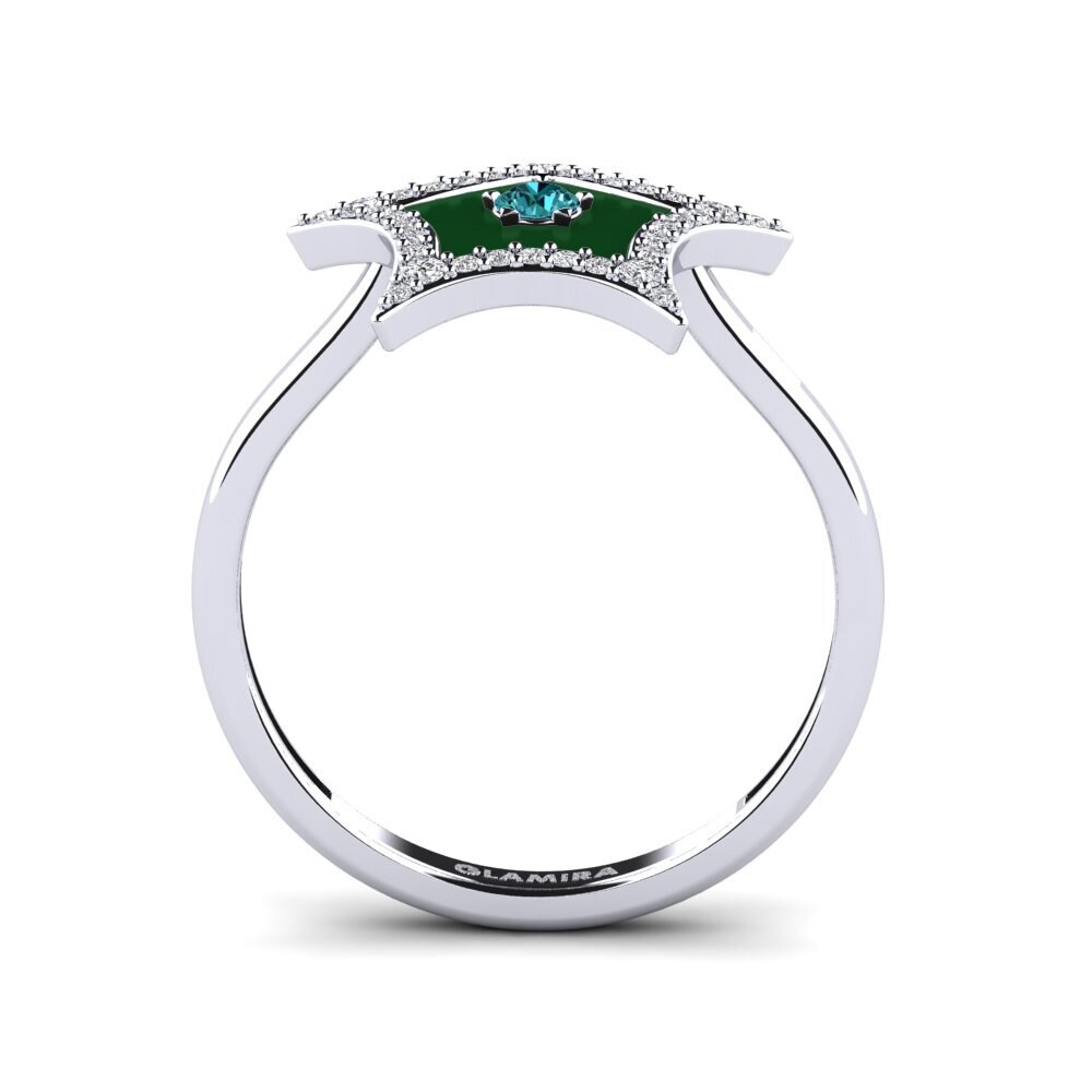 Diamante Azul Anel Eveningstar