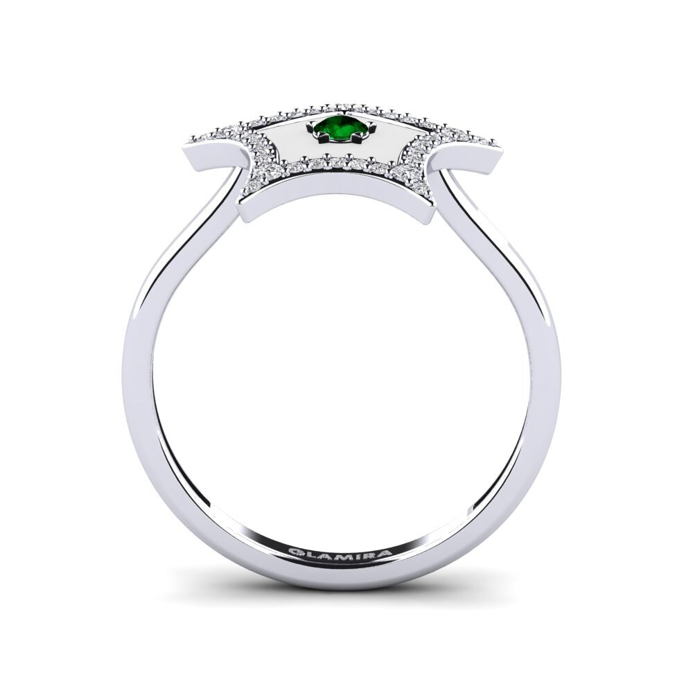 Circonita Verde Anillo Eveningstar