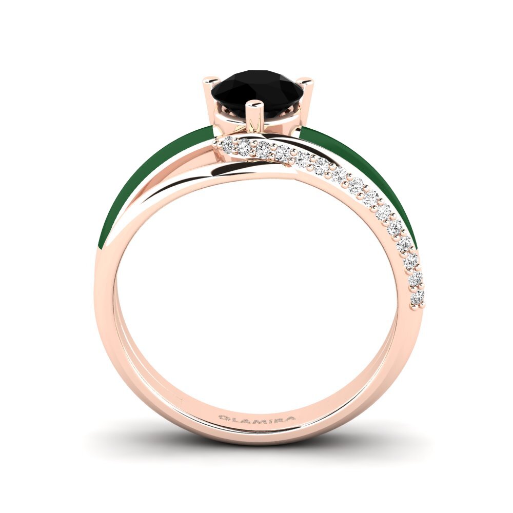 Schwarzer Onyx Verlobungsring Everg