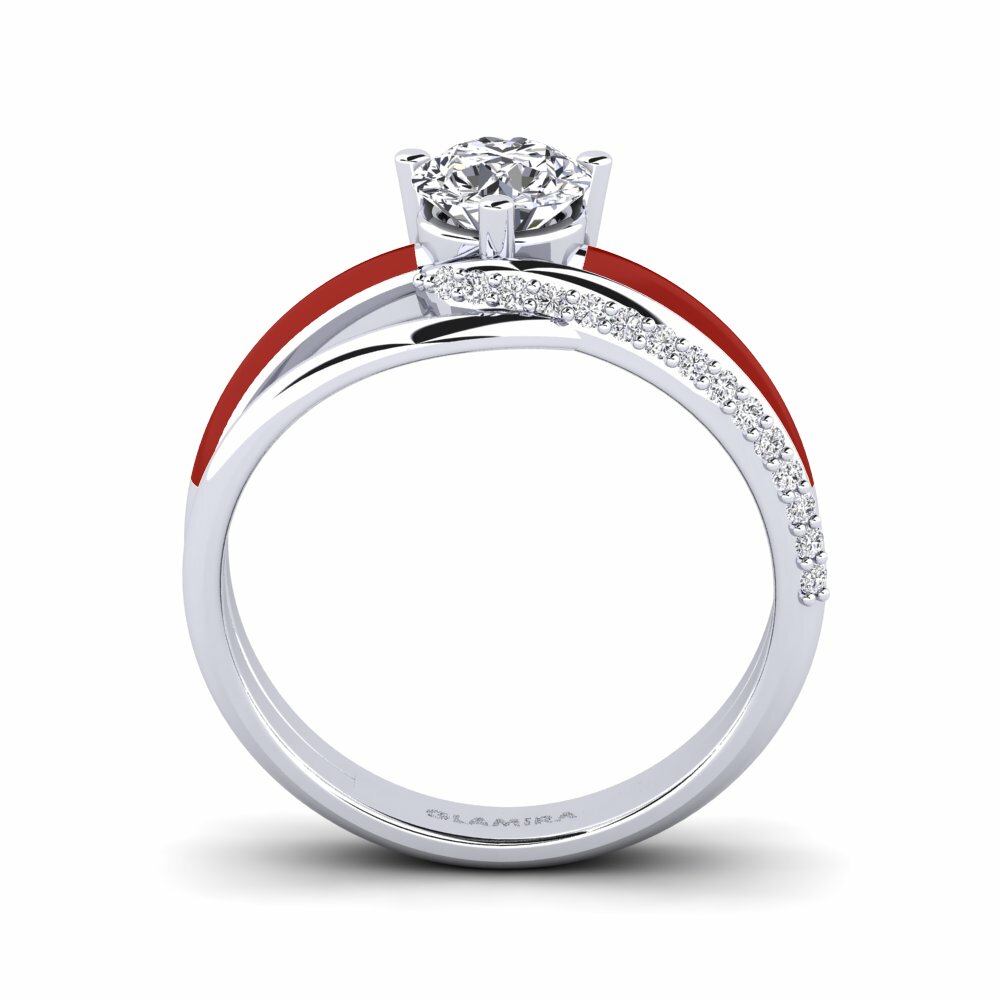 Argent Blanc Bague de fiançailles Everg