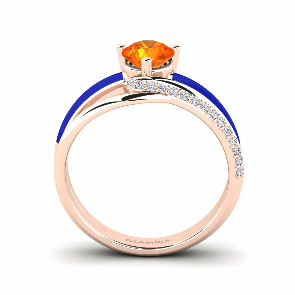 Saphir orange Bague de fiançailles Everg