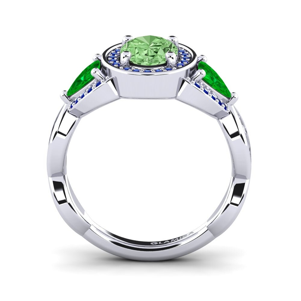Green Diamond Engagement Ring Ewalina