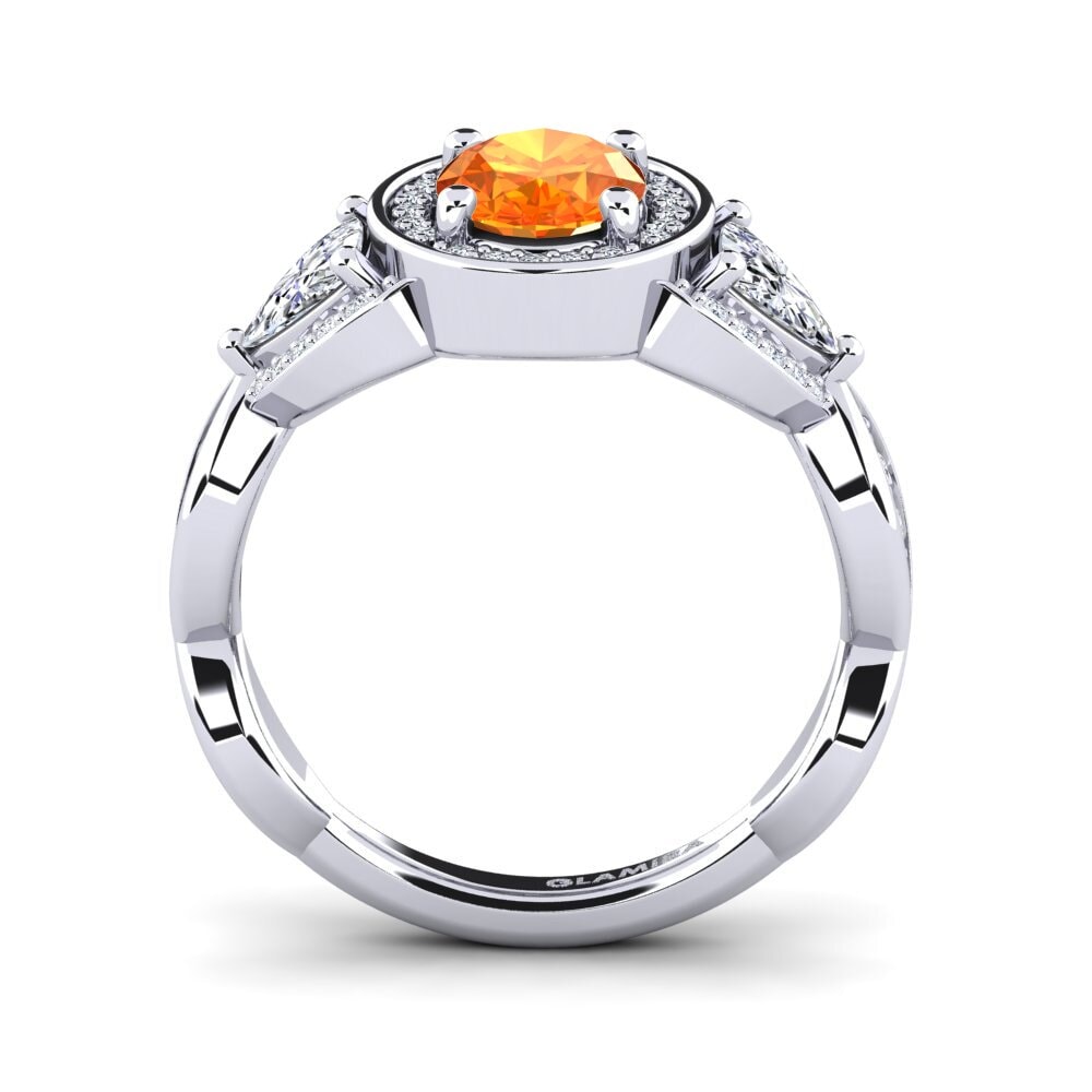 Zafiro Naranja Anillo de compromiso Ewalina