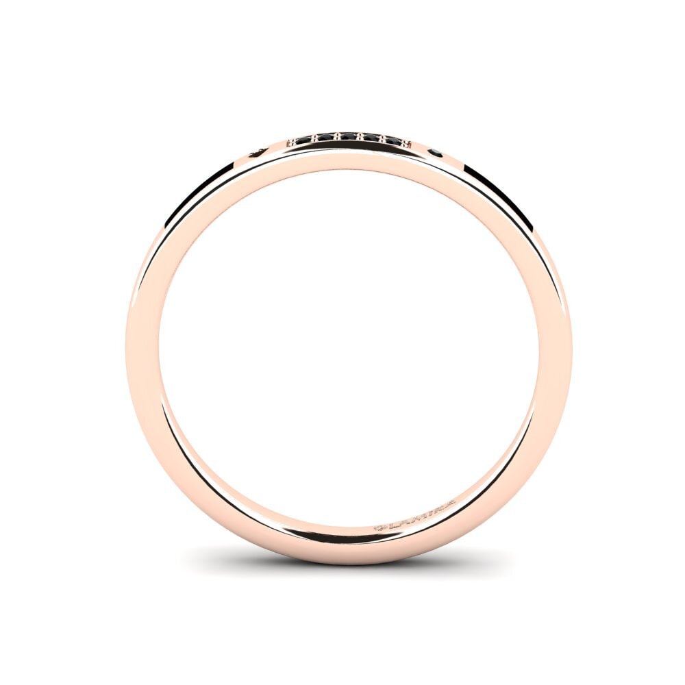 14ct Rose Gold Black Diamond Men's Ring Expai