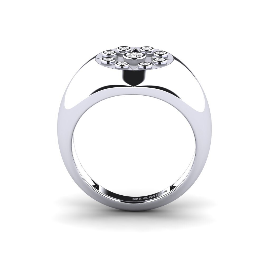Zafiro blanco Anillo meñique Faded