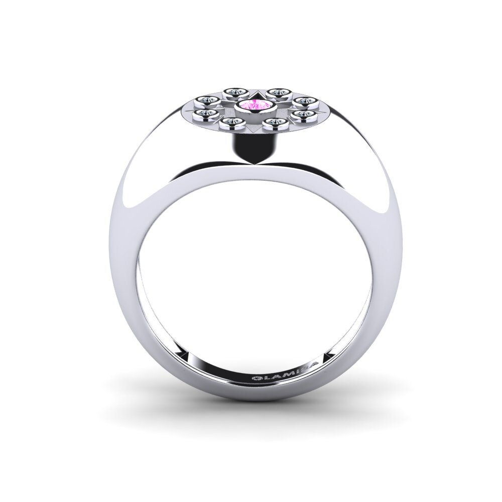 Zafiro Rosado Anillo meñique Faded