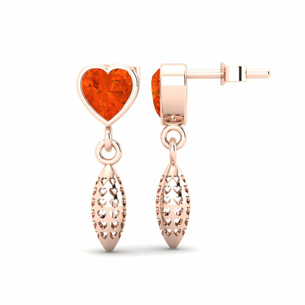 14k Oro Rosa Pendiente de mujer Falina