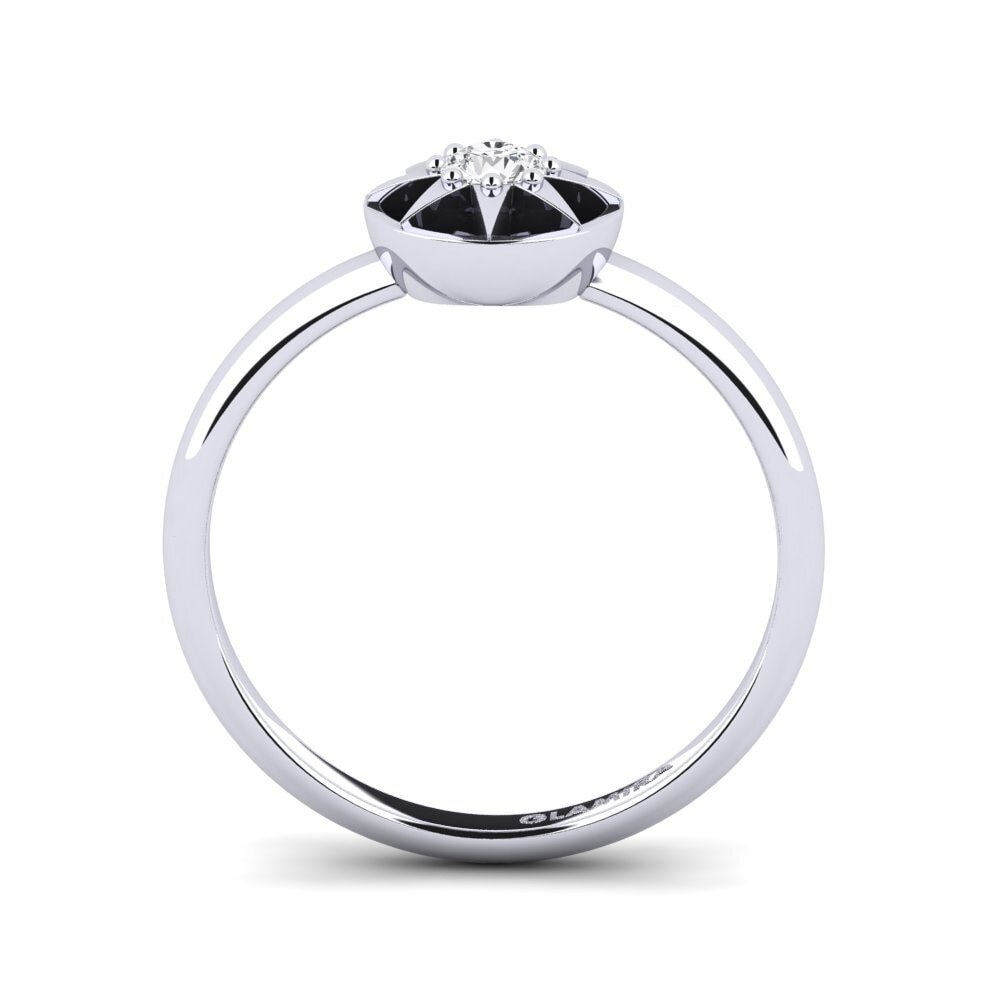 Zafiro blanco Anillo meñique Fallingstar