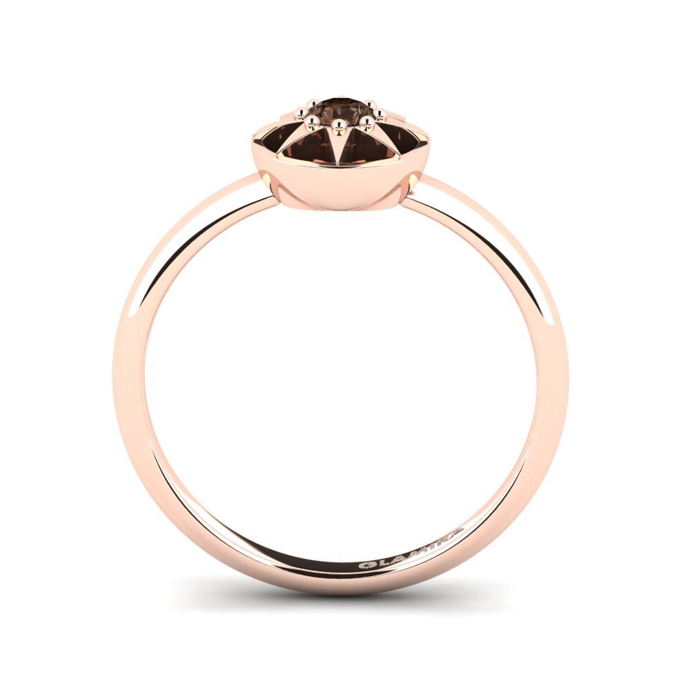 Rauchquarz Pinker Ring Fallingstar