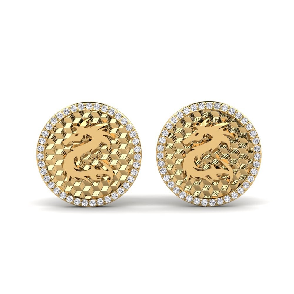Pendientes Dormilona Oro - Nácar