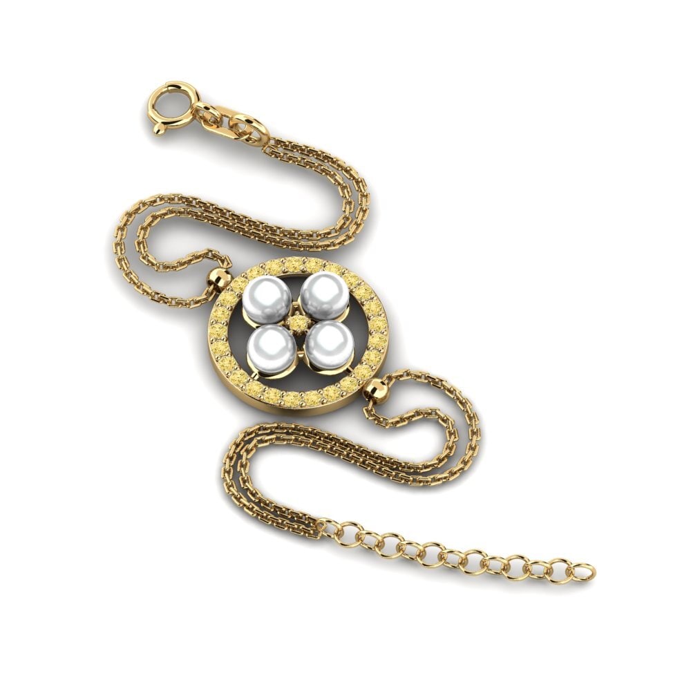 14ct Yellow Gold Yellow Diamond Women's Bracelet Fannujahir