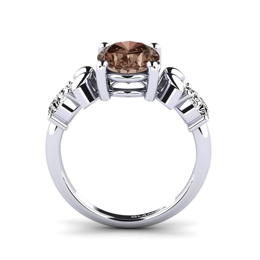 Smoky Quartz Engagement Ring Faried