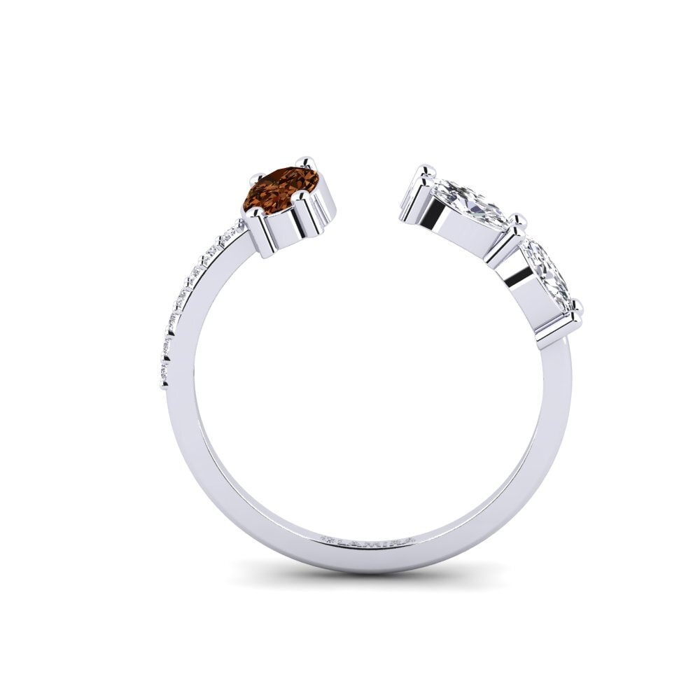 Ovalado Diamante café Anillo Farmakonisi