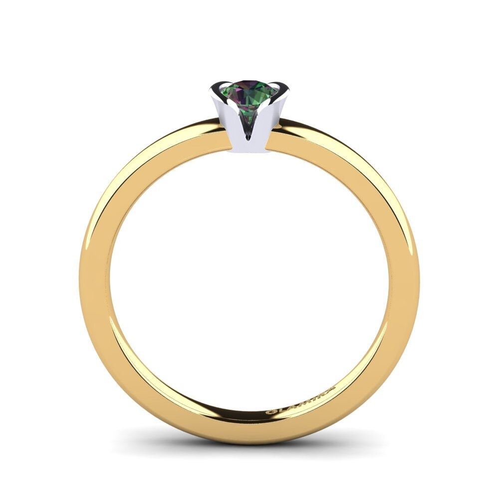750 Gelb & Weißgold Mystic Topas Verlobungsring Farrah 0.25crt