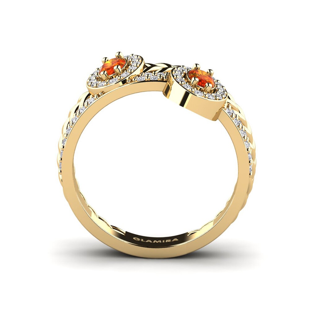 Orangefarbener Saphir Ring Haydrs