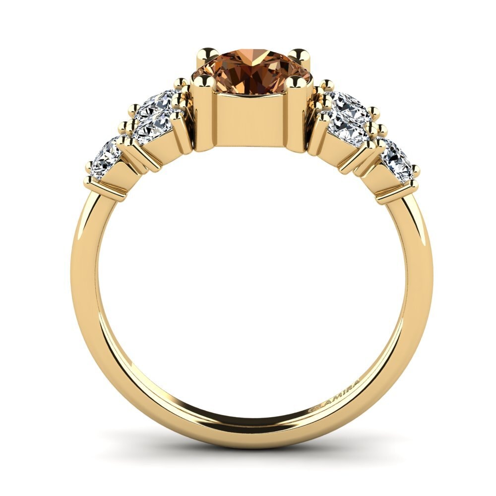 Brown Diamond Women's Ring Fatond