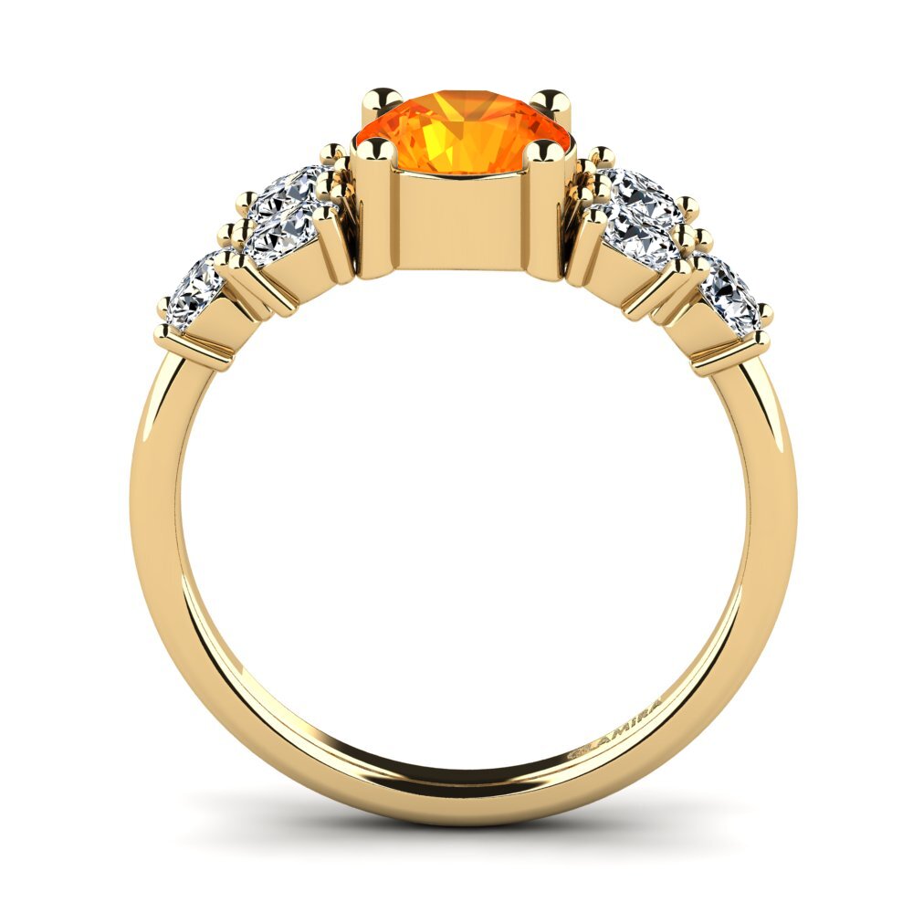Orange Sapphire Women's Ring Fatond