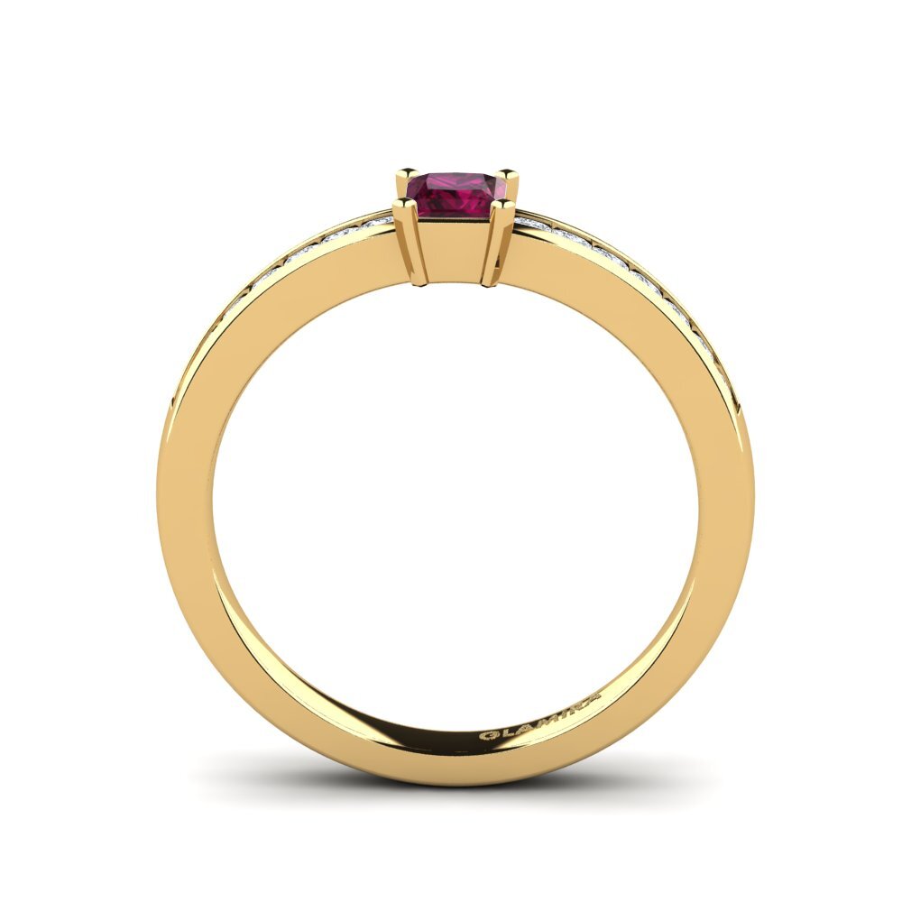 Rhodolite Garnet Engagement Ring Fausta 0.27 crt