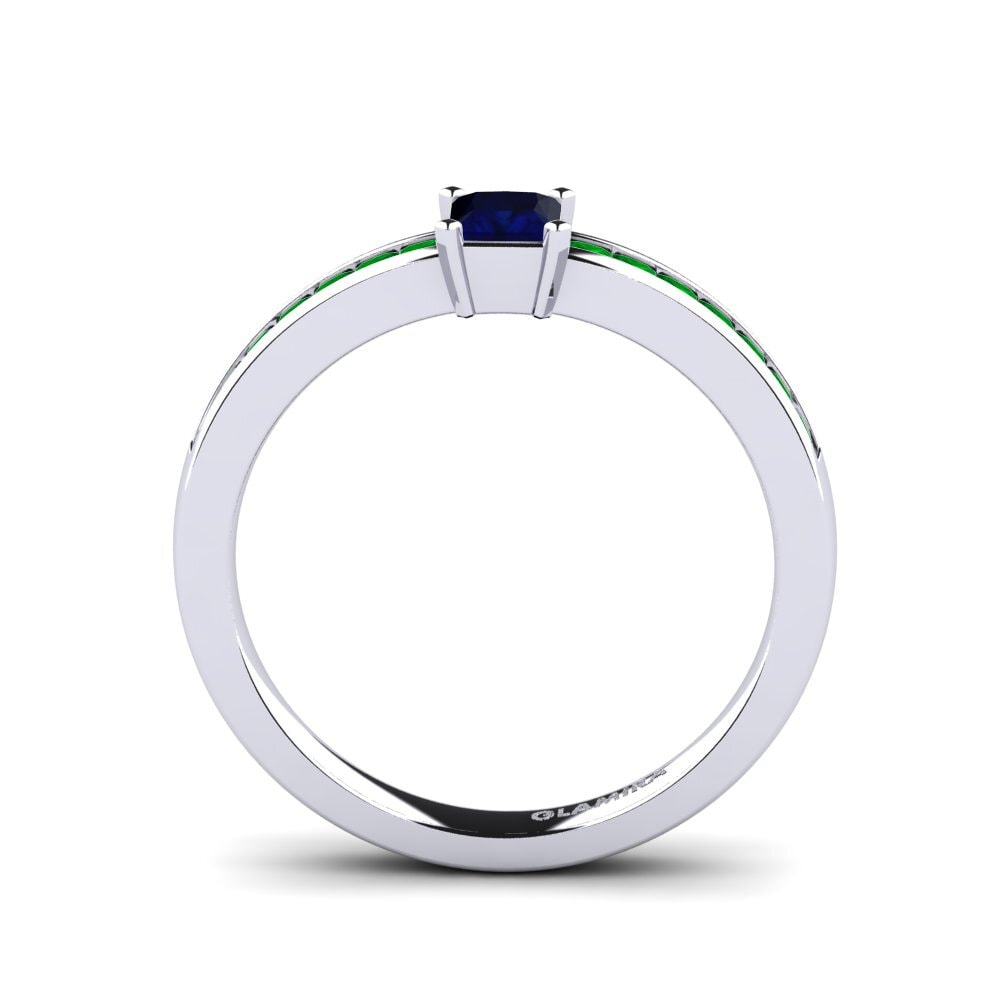 White Silver Engagement Ring Fausta 0.27 crt